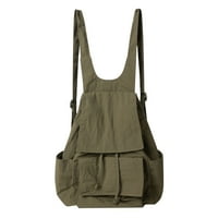 Ljetni ruksak Multi džep žene Muškarci Knapseck Solid Travel Top Backpack, vojska zelena
