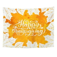 Smeđa Porodica Sretan Dan Dan zahvalnosti Tekst Tekst Vodeni ploča Splash lišće Jesenja narančasta Gratituda
