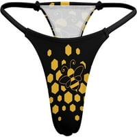 Bee Honeycomb Bespremb za žene za žene Niski uspon Nevidljivi prozračni tangi gaćice XS-XL