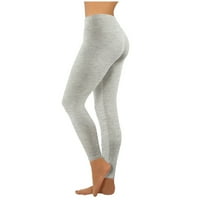 Žene pune duljine hlače Čvrsto joga bib hlače pokrivaju kalf hlače pantalone dugih hlatla elastičnost