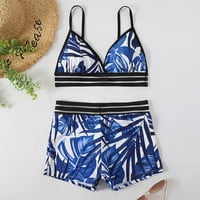 Ženski kupaći kostima Žene Color Tropical Print Halter Bikini kupaći kostim Split Push up Dvije kupaće