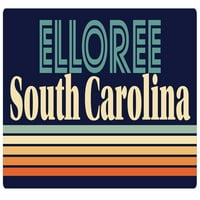 Elloree South Carolina Frižider Magnet Retro Design