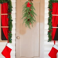 Aoksee simulacija Garland Božićni ukras na vratima Božićni kućni zid viseći poklon na klirensu