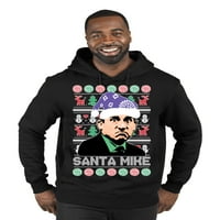 Santa Mike Michael Scott Office ružni božićni džemper Premium grafički duksevi dukseri, crni, 2xl