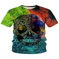 HAITE MENS Ljetni vrhovi 3D print T-majica Crew Neck T majica Sport bluza Rad Kratki rukav Basic Tee Green 5xl