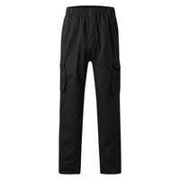 Baccoc Cargo Hlače za muškarce muške hlače Muške modne solidne labave pamučne plus veličine džep čipkaste