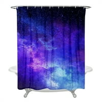 Galaxy Space Star PrintUBUB Curtains Slatke zavese za tuširanje za dekor kupaonice, 5, 90x