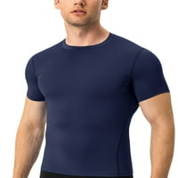 Rejlun Muškarci Ljetni vrhovi kratki rukav Sport T Majica Cool suho kompresijske košulje Prozračne majice
