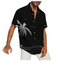 Fragarn muške havajske košulje s kratkim rukavima odštampano dugme dole ljetne plažne haljine