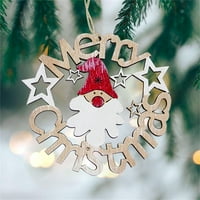 Randolph Merry Božićni znak Drveni viseći Xmas svečani znak Privjesak Božićno drvce Viseći ukras za