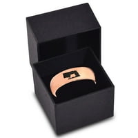 Tungsten Nebraska Cornhusker Državni konjički nosač prsten za muškarce Žene Udobnost FIT 18K Rose Gold Dome Polirano