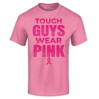 Trgovina 4EVER-a Muški teški momci nose ružičastu grafičku majicu za podizanje raka dojke XXXX-Veliki