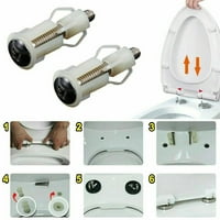 RuibeAuty Top Fi WC vijci za sjedalice za zaštitu ploče Poklopac za pričvršćivanje WC Slepe rupe setovi
