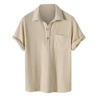 Muške ljetne košulje na vrhu casual gumba niz kratki rukav Havaji majice Stilsko redovito Fit Laper
