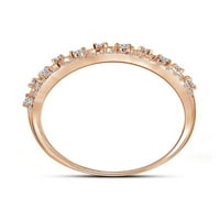 Jewels 10kt Rose Gold Women okrugli dijamantski konopci Tkani prsten CTTW