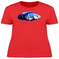 Plava nevjerojatna egzotična egzotična riba majica za ribu žene -Image by Shutterstock, ženska velika