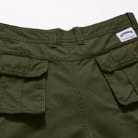 Vojske zelene vježbe kratke hlače muške ljetne solidne boje casual ravnih kratkih tastera džep teretni