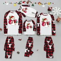 Božićne pidžame za obiteljski božićni roditelj-dijete odijelo za djecu za djecu koja se tiskala porodica