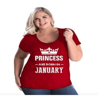 Normalno je dosadno - ženska majica plus veličine, do veličine - princeza se rodi u januaru