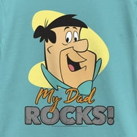 Djevojka su Flintstones moj otac stijene Fred Flintstone Grafički tee tahiti plavi veliki
