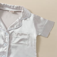 Kelajuan Toddler Girls Boys Ljetni outfit setovi kratkih rukava rever majica + hladne hlače
