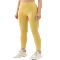 Wdehow Women Yoga Skinke Skinke Hlače Visoka elastična struka Čvrsta boja u boji Breskve Hip Sportske