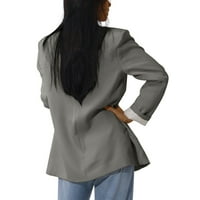 Ženski bluza Clearence Plus dugih rukava Dame Cardigan Casual Solid Ljetna tunika Bluza V-izrez Losoki
