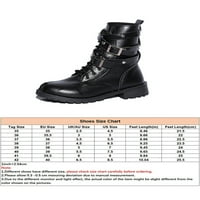 Daeful Women Comboert Boot Lug Sole Anketi COALY CALEST CALF čizme na otvorenom kopče za kopče otporna