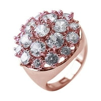 Yuehao Prstenovi Žene Diamond okrugli super blistavi zirkonijski prsten ženski nakit angažirani prsten