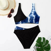 Ženska ljetna svježa Ispis dva kupa kupanja bikini set kupaći kostim Push up set Bazen