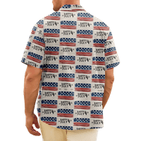 4. jula muška havajska majica SAD Nacionalna zastava košulja na kratkim rukavima Casual Dnevno tisak