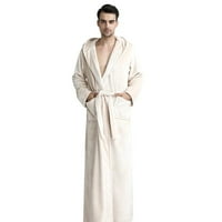 Dugi kapuljač za muškarce Luksuzni flannel fleece pune dužine Okomah Zima toplo pidžama