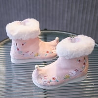 Leey-World Toddler Cipele Dječje čizme Xloth Cipele WWARM Zimske čizme za snijeg Vezene ispisane cipele Etničke veličine Djevojke za djevojke