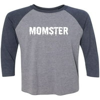 Momster unise rukav bejzbol Raglan Tee