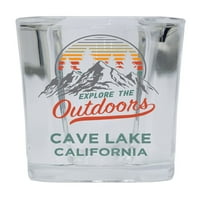 Cave Lake California Istražite na otvorenom SOUVENIR SQUARE BASE STAKLO