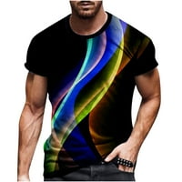 3D tiskane majice za muškarce, muške ljetne udobne dnevne vrhove kratkih rukava Crewneck tees casual
