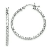 Sterling Silver 2x upletene naušnice za učvršćene obruče za uši postavljaju okrugli nakit za svoje poklone