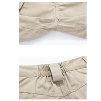 B91XZ kratke hlače za muškarce Scratch-muški i vanjski džep kratki teret više muške hlače kaki, l