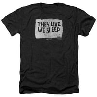 Žive - spavamo - Heather kratka majica s kratkim rukavima - velika