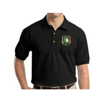 Talijanski Crest Patch Polo majica 2x-velika crna