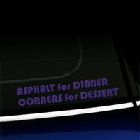 Asfalt za uglove za večeru za desert - vinil auto naljepnica - odaberite boju - [tirkiz]