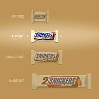 Snickers bademova Fun Size Chocolate Candy barovi 10,23 unce