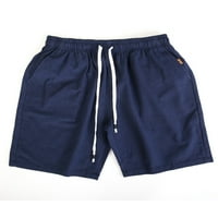 MENS pamučne kratke hlače za pamučne kratke hlače Ležerne prilike Classic Fit Short Blue 2XL-5XL