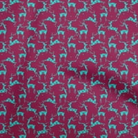 Onuone pamučne svilene ružičaste tkanine božićni jelena Lumberjack šivaće tkanine od dvorišta tiskana
