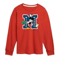 Disney - Mickey Mouse - veliko slovo - grafička majica dugih rukava za mlade