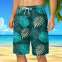 Auroural Muške kratke hlače Muškarci Havajski džep Elastični struk Print Plažni kratke hlače Sportske