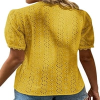 Glonme Women obični osnovni pulover Loour Loungewear Majica Solid Color Work Ljetni vrhovi majica