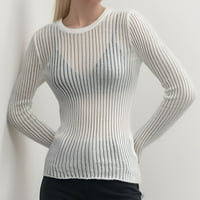 SNGXGN Womens Duks košulje Zima topli prevelizirani prevelizirani pulover džemper Jumper Top džemperi