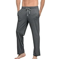 Aaimomet Workout pantalone za muškarce Čvrsto pune dužine hlače na sredini struka džep nacrtač za vuču