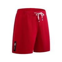 Hlače Ljetne mladežne kratke hlače muške kaprise elastične sportske plaže casual hlače crvena 4xl